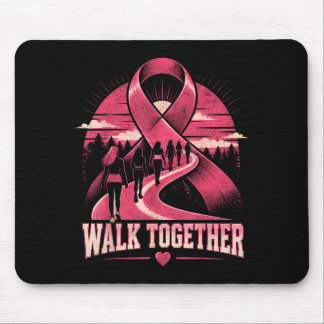 Brustkrebs-Bewusstseinsmarsch Zusammen Rosa Band Mousepad