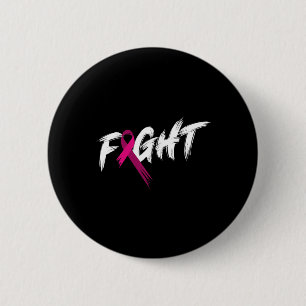 Brustkrebs-Bewusstseinsmonat Kämpfen Vintages Rosa Button