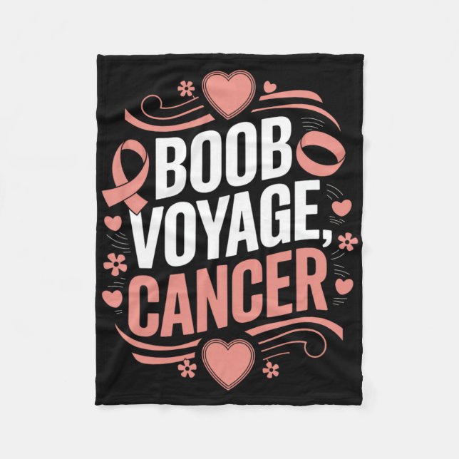 Brustkrebs-Bewusstseinsmonat Rosa Ribbon Chemothe Fleecedecke (Vorderseite)