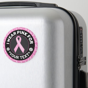 Brustkrebs-Bewusstseinsschleife Ich trage Pink Magnet