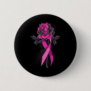Brustkrebs-Bewusstseinsüberlebnis in der Rose Ribb Button