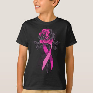 Brustkrebs-Bewusstseinsüberlebnis in der Rose Ribb T-Shirt