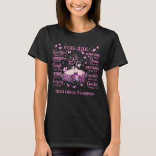 Brustkrebs-Bibelverse & Schmetterlinge T-Shirt