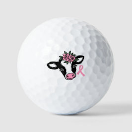 Brustkrebs Blumenrosa Heifer Kuh Golf Ball