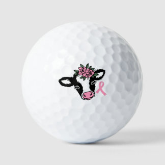 Brustkrebs Blumenrosa Heifer Kuh Golf Ball
