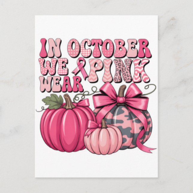 Brustkrebs-Bow 2025 T - Shirt | Awa Postkarte (Vorderseite)