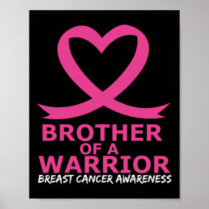 Brustkrebs Bruderschaft eines kriegerischen rosa H Poster