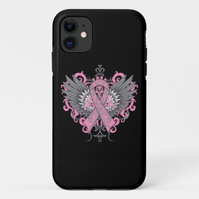 Brustkrebs Coole Wings Case-Mate iPhone Hülle (Rückseite)