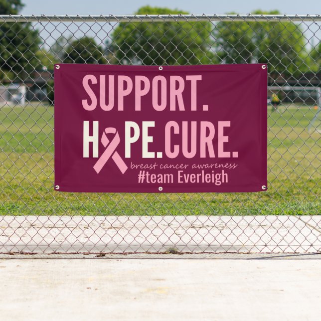 Brustkrebs Custom Personalisiert Banner Sign (Insitu)