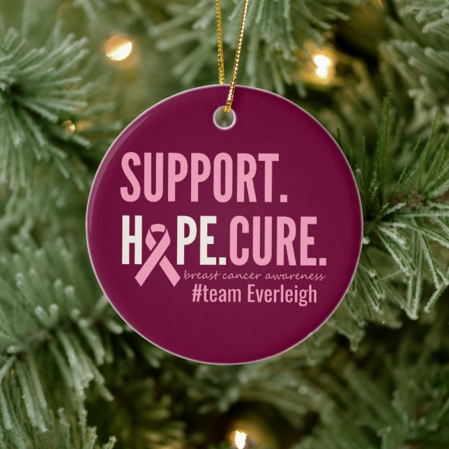 Brustkrebs Custom Personalisiert Ornament Holiday (Baum)