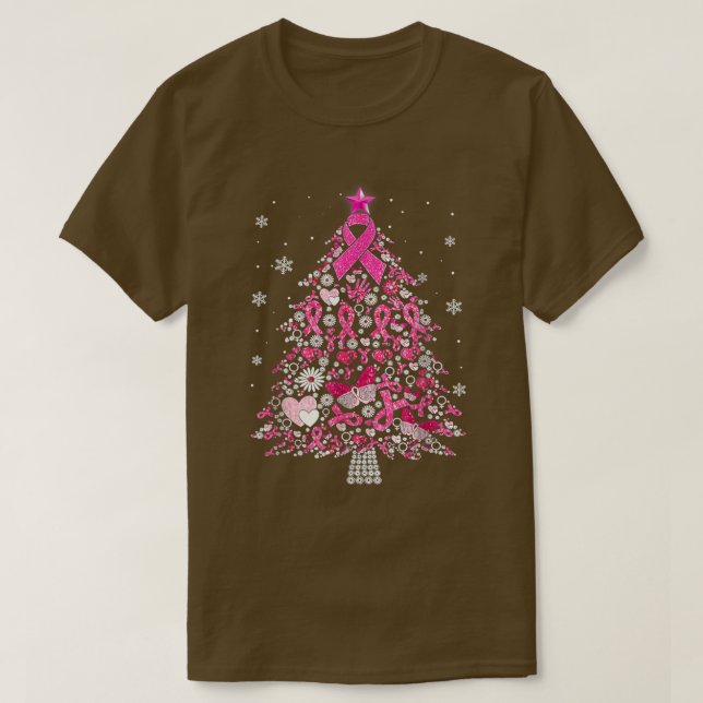 Brustkrebs - Dekoration Weihnachtsbaum S T-Shirt (Design vorne)