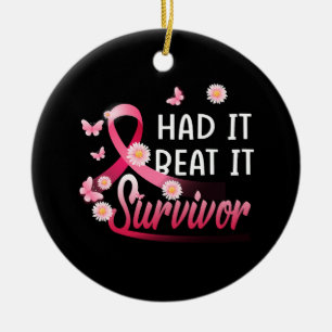 Brustkrebs, den ich hatte, ich schlage es überlebe keramik ornament