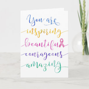 Brustkrebs - Denken Sie daran, wer Sie sind Feiertagskarte