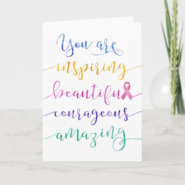 Brustkrebs - Denken Sie daran, wer Sie sind Karte (Vorderseite)