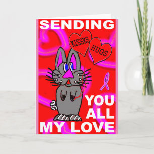 Brustkrebs, der Ihnen meine ganze Liebe schickt Karte