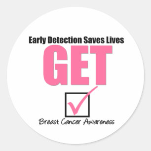 Brustkrebs erhalten überprüftes v4 runder aufkleber