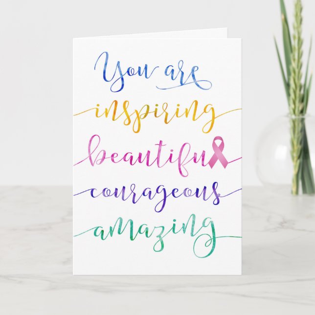 Brustkrebs - erinnern Sie sich, an wem Sie sind Karte (Vorderseite)