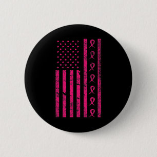 Brustkrebs-Flag-Krebs-Bewusstsein Monat Krebs S Button