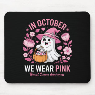 Brustkrebs Frauen Halloween im Oktober tragen wir Mousepad