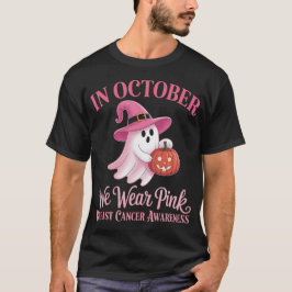 Brustkrebs Frauen Halloween im Oktober tragen wir T-Shirt