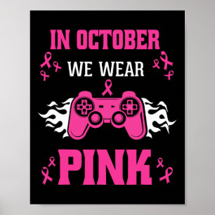 Brustkrebs Gaming Kids Jungen Jugend Poster