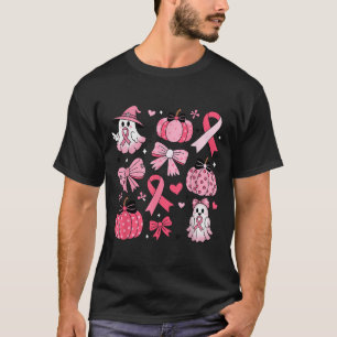 Brustkrebs Geist-Koquette-Bow Pink Pumpkin Hall T-Shirt