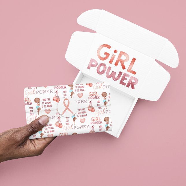 Brustkrebs-Gewebe Seidenpapier (Let someone special know how strong they are with this personalized tissue paper! )