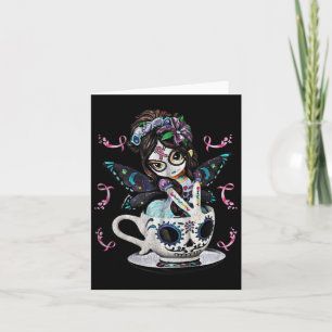 Brustkrebs Girl Sugar Skull Kostüm Halloween G Karte
