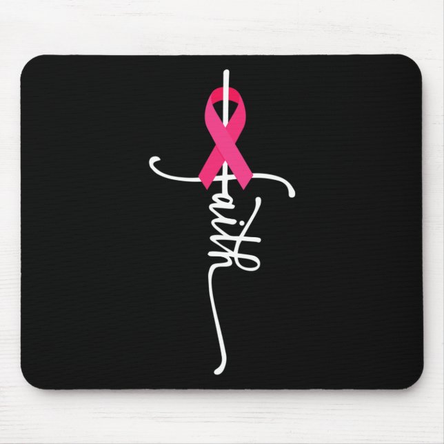 Brustkrebs Glaube Brustkrebs Bewusstsein Mousepad (Vorne)