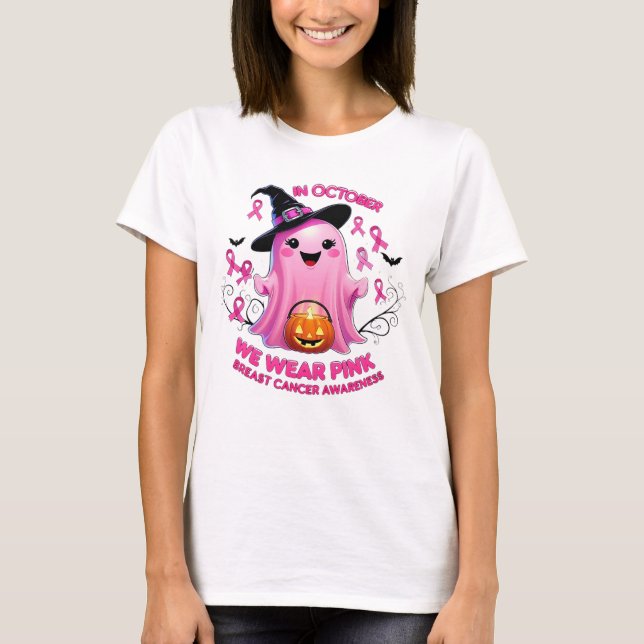 Brustkrebs & Halloween: Fantasy Ribbon T-Shirt (Vorderseite)