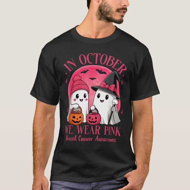 Brustkrebs Halloween für Frauen im Oktober Wir T-Shirt (Vorderseite)