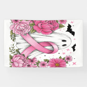 Brustkrebs Halloween Geist Boho Banner