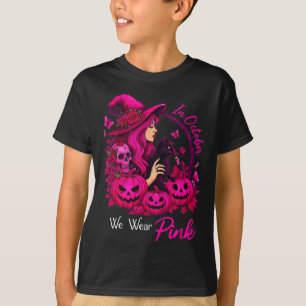 Brustkrebs-Hexen im Oktober tragen wir rosa Autu T-Shirt
