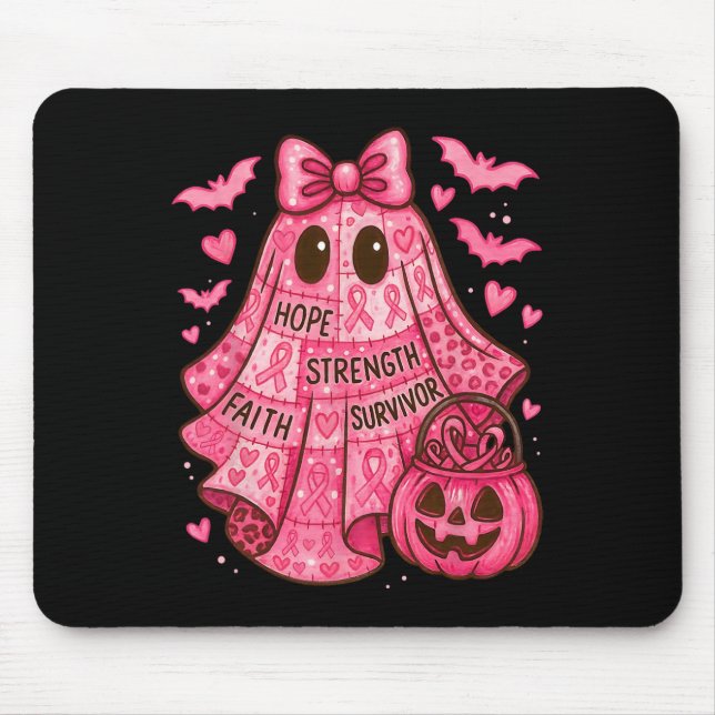 Brustkrebs Hoffnung Kraft Glaubensstifter Geist W Mousepad (Vorne)