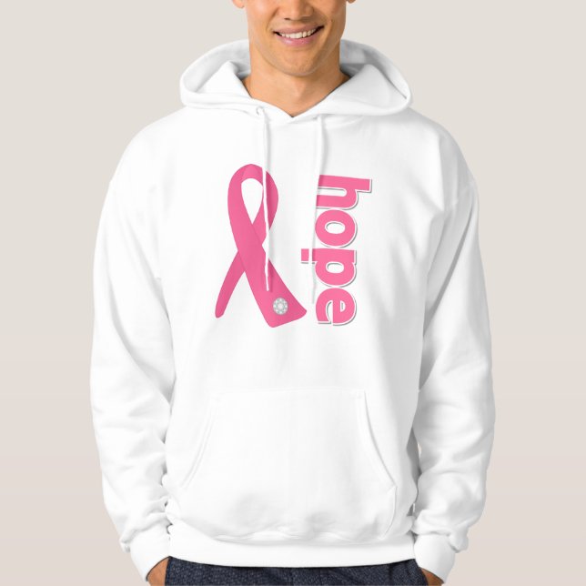 Brustkrebs-Hoffnungs-Band Hoodie (Vorderseite)