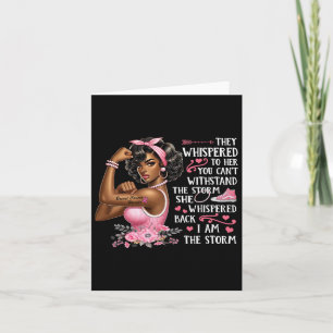 Brustkrebs Ich bin die schwarzen Sturmfrauen, die  Karte