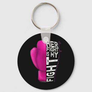 Brustkrebs Ihr Kampf ist mein Kampf Pink Boxing Gl Schlüsselanhänger
