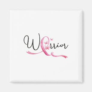 Brustkrebs im Krieger Monat Schmetterlinge rosa Ri Magnet