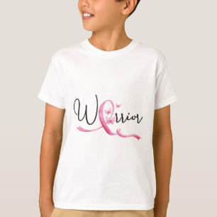 Brustkrebs im Krieger Monat Schmetterlinge rosa Ri T-Shirt