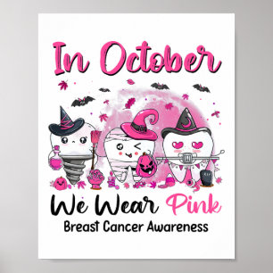 Brustkrebs im Oktober tragen wir Pink de De Poster