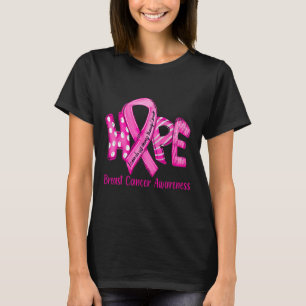Brustkrebs im Oktober tragen wir rosa Schleimband T-Shirt