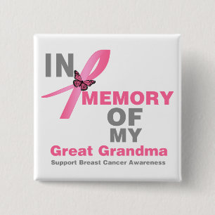 Brustkrebs in Erinnerung an mein großes Oma Button