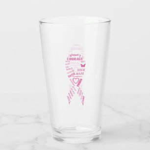 Brustkrebs Inspirationsband Glas
