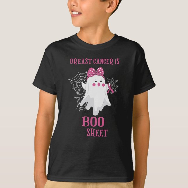 Brustkrebs ist das Brustschild-Ghost-Halloween-Kos T-Shirt (Vorderseite)