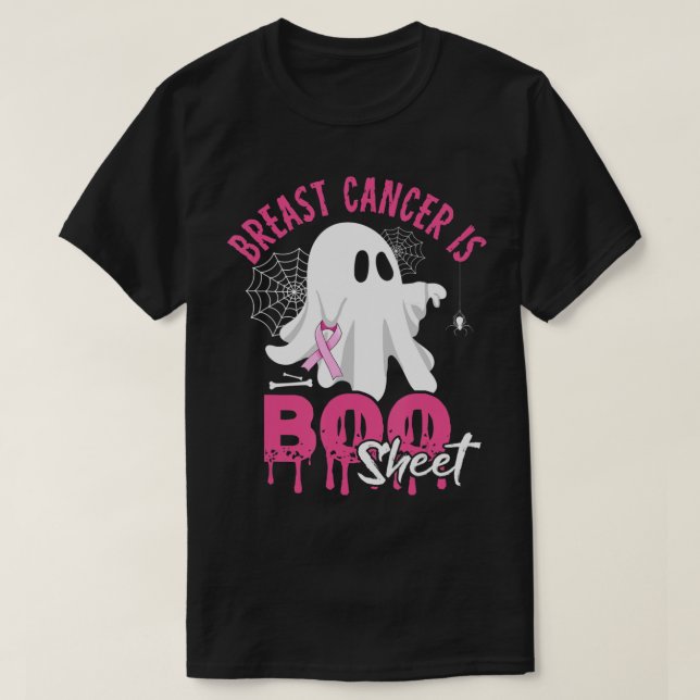Brustkrebs ist ein boomfähiges Halloween-Brustkreb T-Shirt (Design vorne)