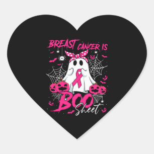 Brustkrebs ist ein Brustkrebs-Halloween-Boot Herz-Aufkleber