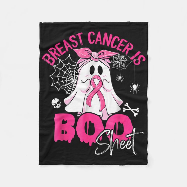 Brustkrebs ist ein Gespenst rosa Brustkrebs Fleecedecke (Vorderseite)