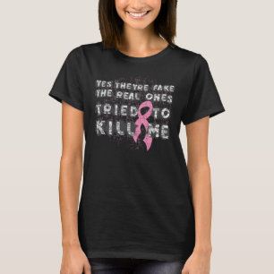 Brustkrebs ja sind sie Fake (Grunge) T-Shirt