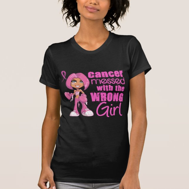 Brustkrebs-Kampf-Mädchen 1 T-Shirt (Vorderseite)