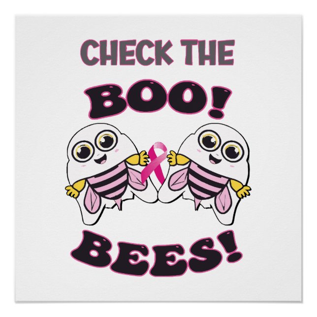 Brustkrebs-Karo Die Boo-Bienen Poster (Vorderseite)
